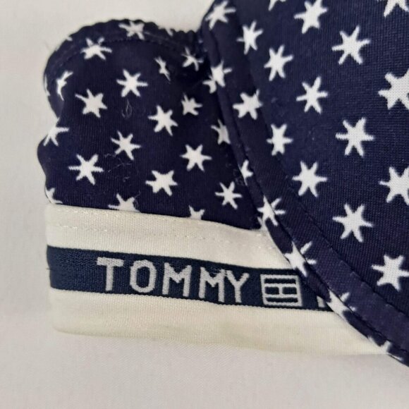 Tommy Hilfiger Size 36B Micro Push Up Bra Navy Blue White Stars Adj Straps NWOT - Picture 4 of 14